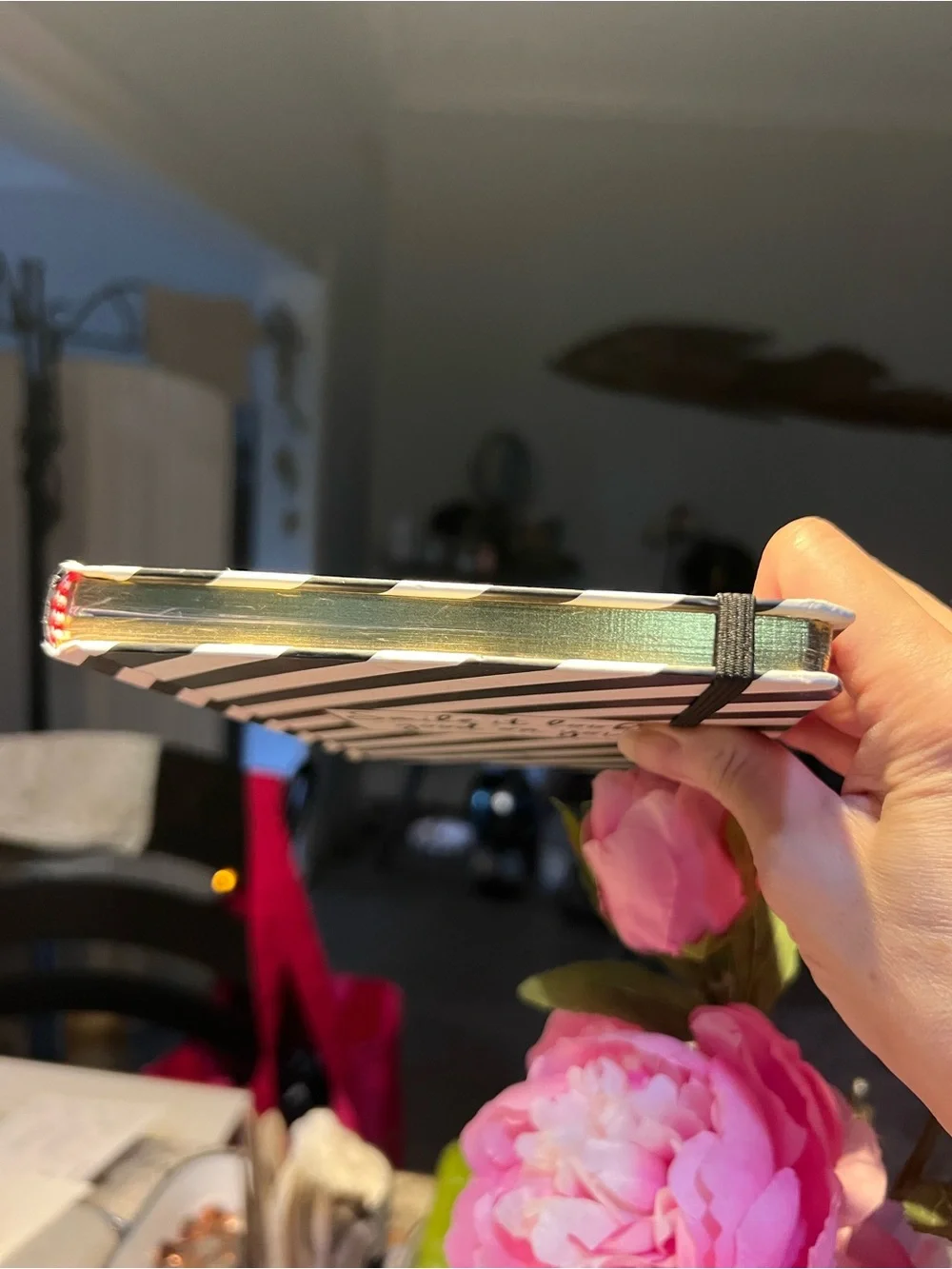 Striped Hardcover Journal - “Smile It Looks Good On You!” read more
